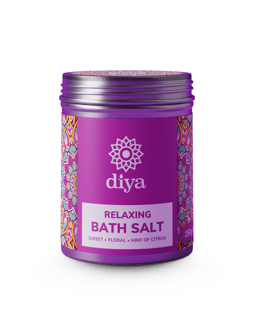 Photograph of relaxing diya bathsalt